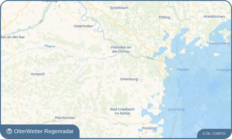 Wetter-Widget-Vorschau mit Vorhersagedaten für Oberiglbach