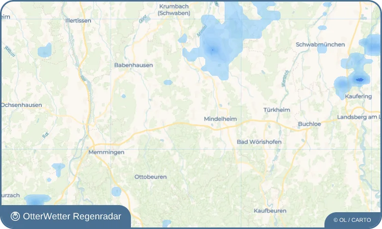 Wetter-Widget-Vorschau mit Vorhersagedaten für Oberkammlach