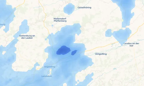 Regenradar Vorschaubild - Aktuelle Niederschläge in Oberköllnbach und Umgebung