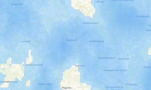 Regenradar Vorschaubild - Aktuelle Niederschläge in Oberkonnersreuth und Umgebung