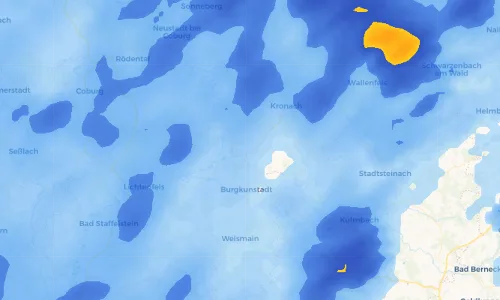Regenradar Vorschaubild - Aktuelle Niederschläge in Oberlangenstadt und Umgebung