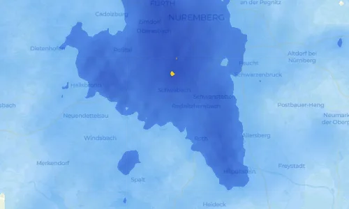 Regenradar Obermainbach: aktuelle Niederschläge in Obermainbach und Umgebung, Stand 18. Oktober 2026 um 9:30 Uhr