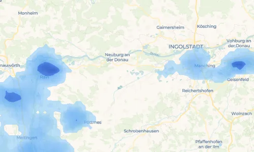 Regenradar Vorschaubild - Aktuelle Niederschläge in Obermaxfeld und Umgebung