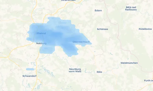 Regenradar Vorschaubild - Aktuelle Niederschläge in Obermurach und Umgebung