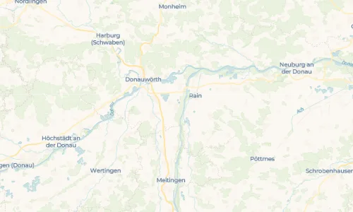 Regenradar Vorschaubild - Aktuelle Niederschläge in Oberndorf am Lech und Umgebung