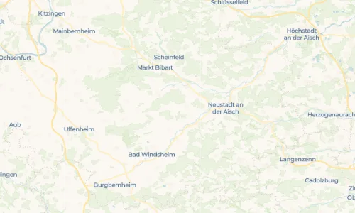 Regenradar Obernesselbach: aktuelle Niederschläge in Obernesselbach und Umgebung, Stand 23. Oktober 2026 um 0:20 Uhr