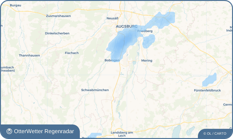 Widget-Vorschau für Oberottmarshausen Wetter-Widget-Vorschau mit Vorhersagedaten für Oberottmarshausen