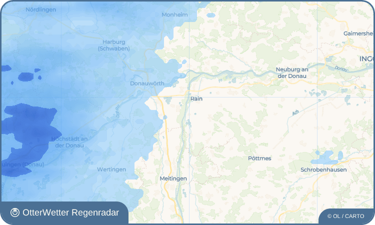 OtterWetter Regenradar-Widget Oberpeiching