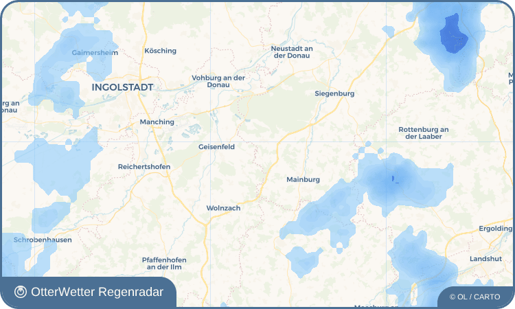 Widget-Vorschau für Oberpindhart Wetter-Widget-Vorschau mit Vorhersagedaten für Oberpindhart