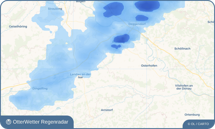 OtterWetter Regenradar-Widget Oberpöring