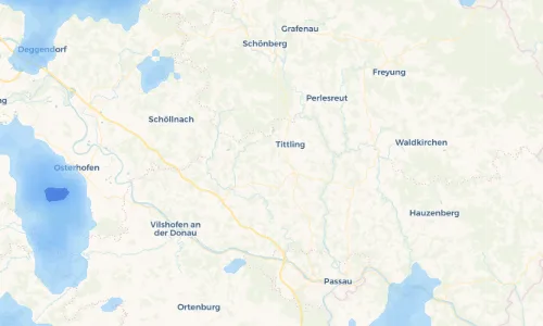 Regenradar Vorschaubild - Aktuelle Niederschläge in Oberpolling und Umgebung