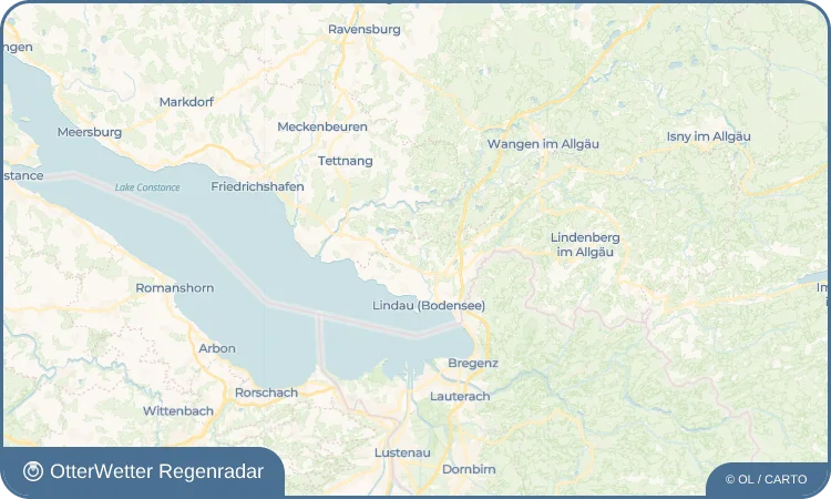 Widget-Vorschau für Oberreitnau Wetter-Widget-Vorschau mit Vorhersagedaten für Oberreitnau