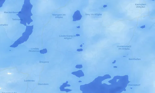 Regenradar Vorschaubild - Aktuelle Niederschläge in Oberreute und Umgebung