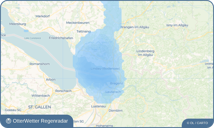 Widget-Vorschau für Oberreutin Wetter-Widget-Vorschau mit Vorhersagedaten für Oberreutin