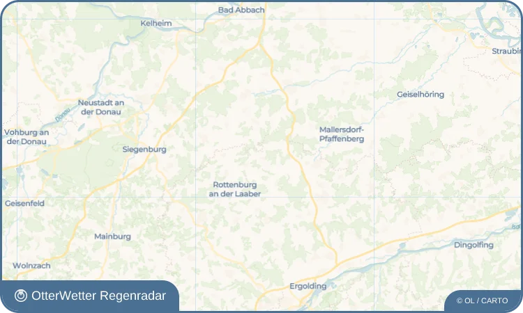 Widget-Vorschau für Oberroning Wetter-Widget-Vorschau mit Vorhersagedaten für Oberroning