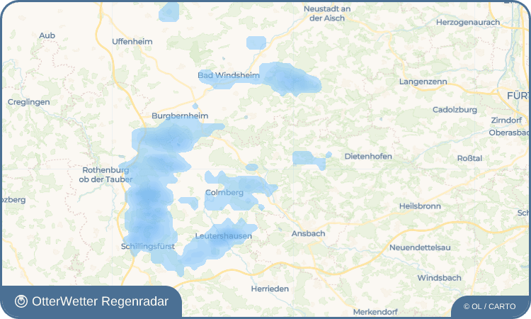 OtterWetter Regenradar-Widget Oberrosenbach