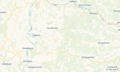 Regenradar Oberschwarzach: aktuelle Niederschläge in Oberschwarzach und Umgebung, Stand 21. Oktober 2026 um 23:30 Uhr