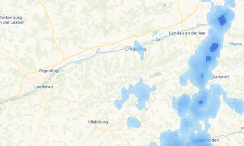 Regenradar Vorschaubild - Aktuelle Niederschläge in Oberspechtrain und Umgebung