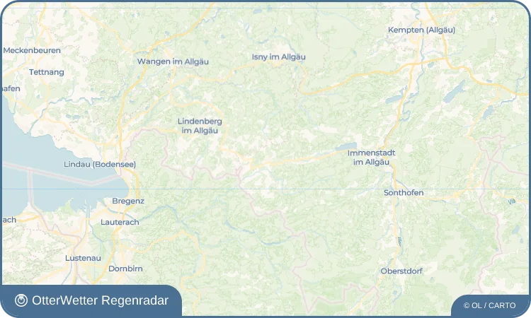 Widget-Vorschau für Oberstaufen Wetter-Widget-Vorschau mit Vorhersagedaten für Oberstaufen