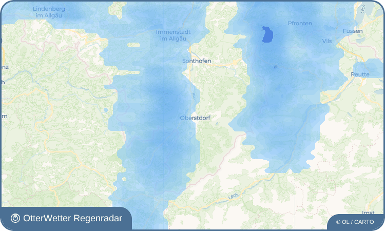 OtterWetter Regenradar-Widget Oberstdorf