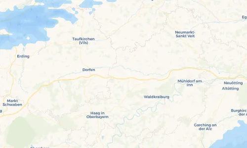 Regenradar-Vorschau: aktuelle Niederschläge in Obertaufkirchen und Umgebung
