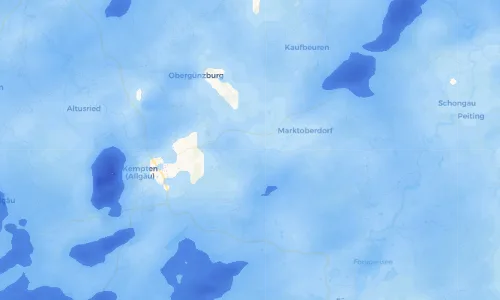 Regenradar Vorschaubild - Aktuelle Niederschläge in Oberthingau und Umgebung