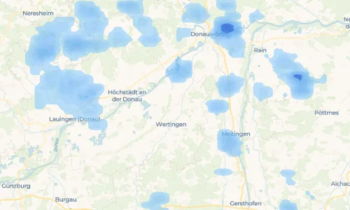 Regenradar Vorschaubild - Aktuelle Niederschläge in Oberthürheim und Umgebung