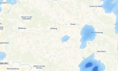 Regenradar Vorschaubild - Aktuelle Niederschläge in Obertrübenbach und Umgebung