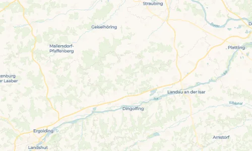 Regenradar Obertunding: aktuelle Niederschläge in Obertunding und Umgebung, Stand 22. Oktober 2026 um 10:05 Uhr