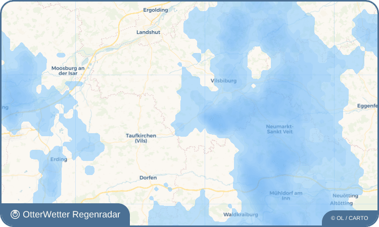 Wetter-Widget-Vorschau mit Vorhersagedaten für Obervilslern