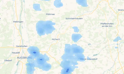 Regenradar Oberwittelsbach: aktuelle Niederschläge in Oberwittelsbach und Umgebung, Stand 27. Oktober 2026 um 14:40 Uhr