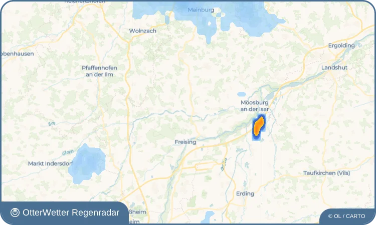 Widget-Vorschau für Oberzolling Wetter-Widget-Vorschau mit Vorhersagedaten für Oberzolling