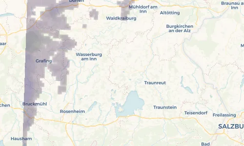 Regenradar Vorschaubild - Aktuelle Niederschläge in Obing und Umgebung