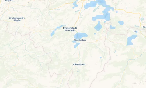 Regenradar Vorschaubild - Aktuelle Niederschläge in Ofterschwang und Umgebung