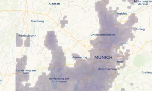 Regenradar Vorschaubild - Aktuelle Niederschläge in Olching und Umgebung