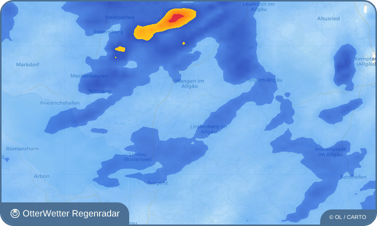 Wetter-Widget-Vorschau mit Vorhersagedaten für Opfenbach