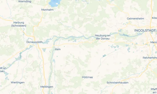 Regenradar Ortlfing: aktuelle Niederschläge in Ortlfing und Umgebung, Stand 19. Oktober 2026 um 14:05 Uhr