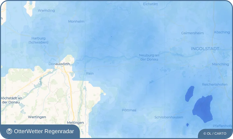 Widget-Vorschau für Ortlfing Wetter-Widget-Vorschau mit Vorhersagedaten für Ortlfing