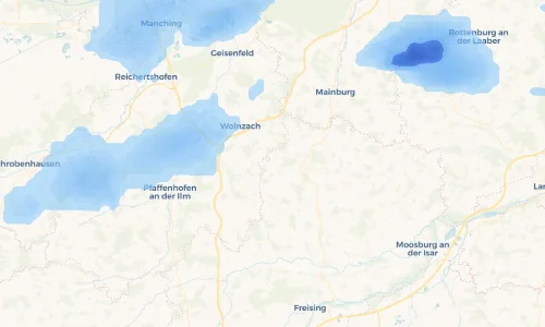 Regenradar Vorschaubild - Aktuelle Niederschläge in Osseltshausen und Umgebung