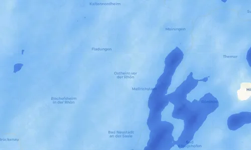 Regenradar Vorschaubild - Aktuelle Niederschläge in Ostheim vor der Rhön und Umgebung