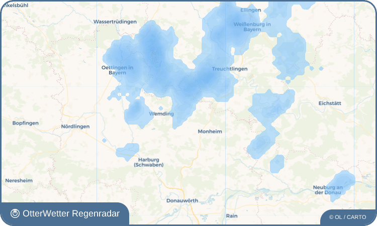 Wetter-Widget-Vorschau mit Vorhersagedaten für Otting