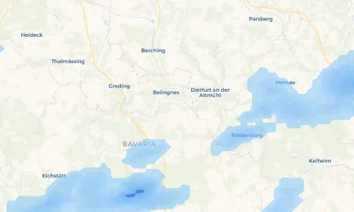Regenradar Vorschaubild - Aktuelle Niederschläge in Paulushofen und Umgebung