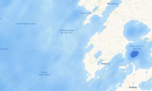 Regenradar Vorschaubild - Aktuelle Niederschläge in Paunzhausen und Umgebung