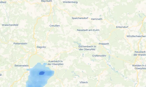 Regenradar Vorschaubild - Aktuelle Niederschläge in Penzenreuth und Umgebung