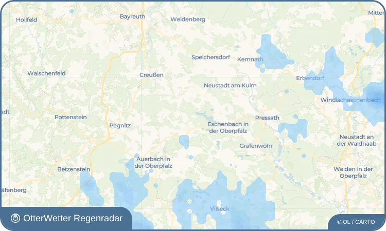Wetter-Widget-Vorschau mit Vorhersagedaten für Penzenreuth