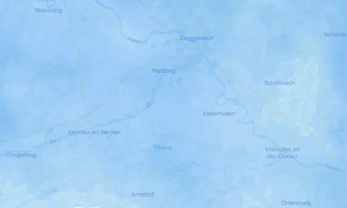 Regenradar Penzling: aktuelle Niederschläge in Penzling und Umgebung, Stand 21. Oktober 2026 um 17:55 Uhr