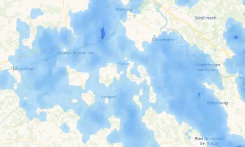 Regenradar Vorschaubild - Aktuelle Niederschläge in Perbing und Umgebung
