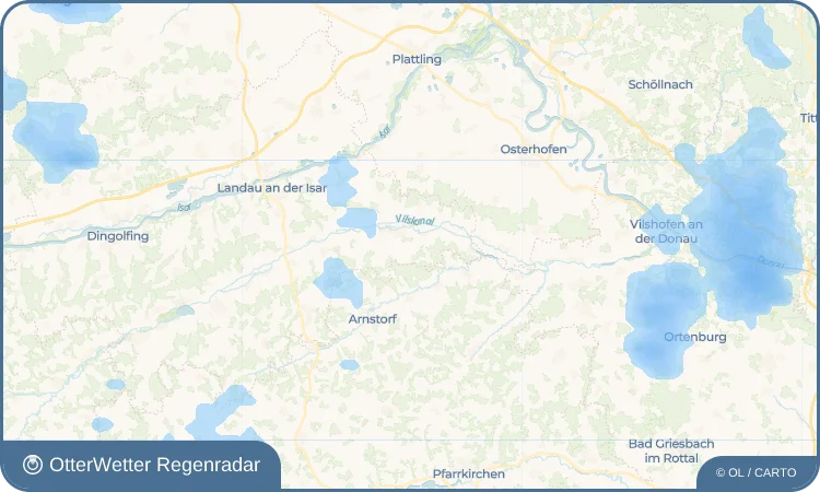 Widget-Vorschau für Perbing Wetter-Widget-Vorschau mit Vorhersagedaten für Perbing