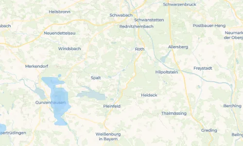 Regenradar Petersgmünd: aktuelle Niederschläge in Petersgmünd und Umgebung, Stand 23. Oktober 2026 um 9:05 Uhr