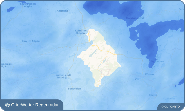 OtterWetter Regenradar-Widget Petersthal